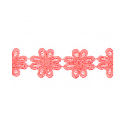 Кружево плетеное ш.2,5 см коралловый 100 см (арт. КП-215-2-30112.003)