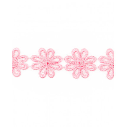 Кружево плетеное ш.2,5 см розовый 100 см (арт. КП-215-23-30112.014)