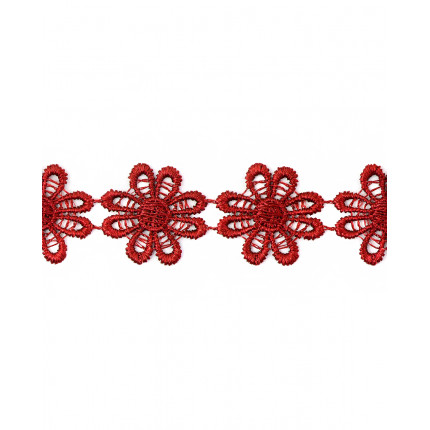 Кружево плетеное ш.2,5 см бордовый 100 см (арт. КП-215-27-30112.022)