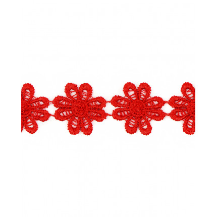 Кружево плетеное ш.2,5 см красный 100 см (арт. КП-215-3-30112.004)