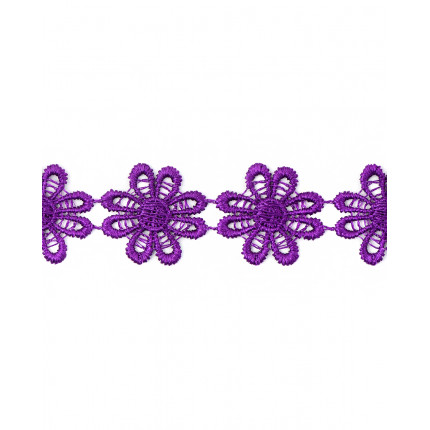 Кружево плетеное ш.2,5 см фиолетовый 100 см (арт. КП-215-6-30112.025)