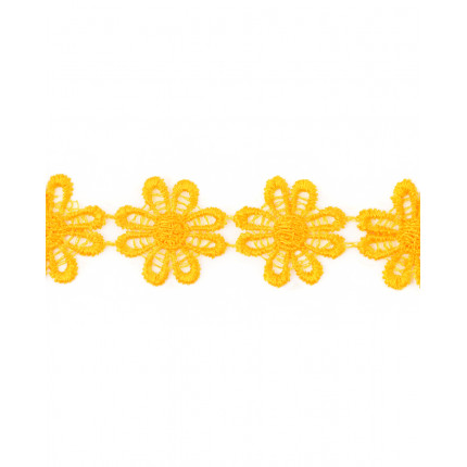 Кружево плетеное ш.2,5 см желтый 100 см (арт. КП-215-9-30112.024)