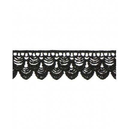 Кружево плетеное ш.2,5 см черный 100 см (арт. КП-259-1-33065.001)