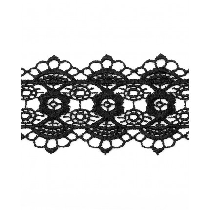 Кружево плетеное ш.5,5см черный 1 метр черный (арт. КП-342-1-39979)