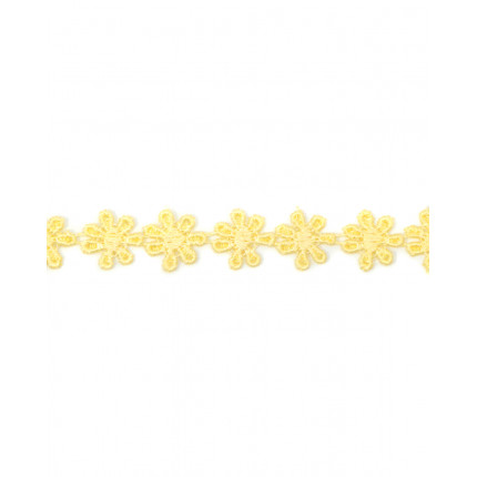 Кружево плетеное ш.12 мм  1метр желтый (арт. КП-91-9-11358.001)