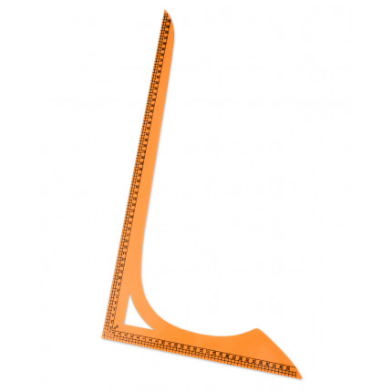 Лекало треугольник р.30x54 см (пластик) оранжевый (арт. ЛЕ-57-1-38068)
