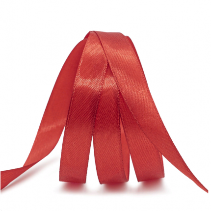 Лента атласная 1,2 см х 22,86 м цв.026 красный (арт. Лента атласная 1,2 см х 22,86 м цв.026 красный)