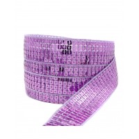Прочие ЛТОТ-108-15-36466.015 Лента лампас с пайетками ш.40 мм сиреневый 1 метр 