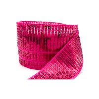 Прочие ЛТОТ-108-7-36466.012 Лента лампас с пайетками ш.40 мм розовый 1 метр 