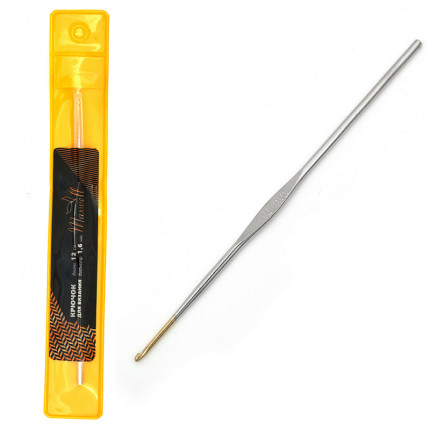 Крючок для вязания Maxwell Gold односторонний с золотой головкой никель 1,6мм, 12см (арт. МГ-50407-1-МГ0615557)