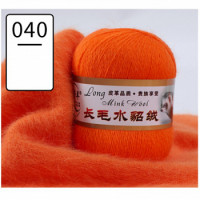 Норка длинноворсовая с белой этикеткой Цвет 040 оранжевый
