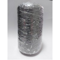 Пряжа с пайетками на конусе 250г/1000м Цвет 3 серебро
