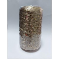 Пряжа с пайетками на конусе 250г/1000м Цвет 4 бежевый
