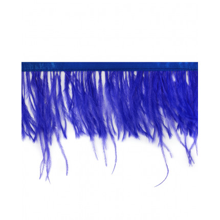 Перья страуса на ленте ш.8 см синий уп.10 см (арт. ПК-23-7-31629.003)