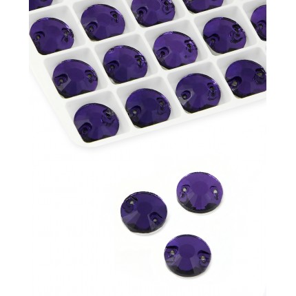 Стразы пришивные стекло д.1,2 см 8шт фиолетовый (арт. ПСС-13-3-31513.003)
