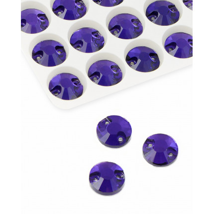 Стразы пришивные стекло д.1 см 12шт фиолетовый (арт. ПСС-17-4-31516.008)