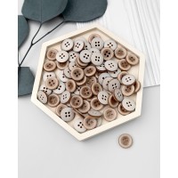 Прочие ПУБР-919-4-48319.004 Пуговицы 12мм 20L цвет коричневый 