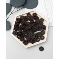 Прочие ПУБР-922-4-48287.004 Пуговицы 12мм 20L  цвет коричневый 