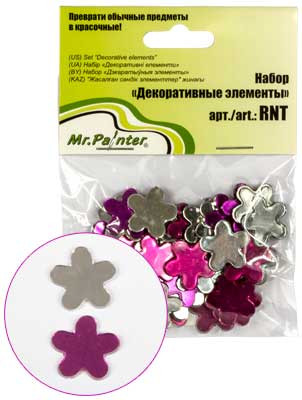 "Mr.Painter" RNT-40 "Декоративные элементы" 40 шт. 03 "Цветочки" (арт. RNT-40)