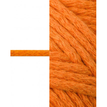 Шнур декоративный д.0,5 см оранжевый хлопок 100%, 50м (арт. ШД-113-6-34326.018)