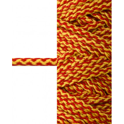 Шнур декоративный д.0,5 см красный п/э, 50 м (арт. ШД-121-23-34324.023)