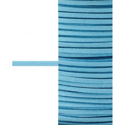Шнур замшевый ш.0,3 см голубой 1 пог.м. (арт. ШД-66-15-30916.005)
