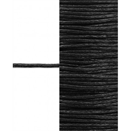 Шнур вощеный d=1мм черный 1 пог.м. (арт. ШД-93-2-32710.003)