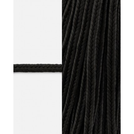 Сутаж атласный ш.2 мм 1 м черный 48254001 (арт. ШС-21-1-48254.001)