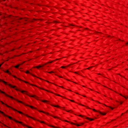 Шнур для вязания без сердечника 100% полиэфир, ширина 3мм 100м/210гр, (96 сиреневый) красный (арт. СМЛ-40115-11-СМЛ0002862174)