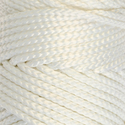 Шнур для вязания без сердечника 100% полиэфир, ширина 3мм 100м/210гр, (96 сиреневый) белый (арт. СМЛ-40115-13-СМЛ0002862173)