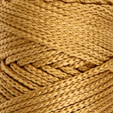 Шнур для вязания без сердечника 100% полиэфир, ширина 3мм 100м/210гр, (96 сиреневый) жёлтый (арт. СМЛ-40115-2-СМЛ0002862189)