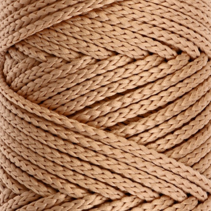 Шнур для вязания без сердечника 100% полиэфир, ширина 3мм 100м/210гр, (96 сиреневый) бежевый (арт. СМЛ-40115-21-СМЛ0002862180)