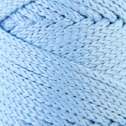 Шнур для вязания без сердечника 100% полиэфир, ширина 3мм 100м/210гр, (96 сиреневый) голубой (арт. СМЛ-40115-5-СМЛ0002862192)