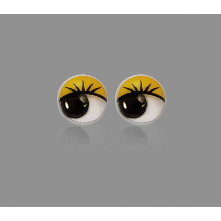 Глазки д.1,2 см желтый 50шт. (арт. ТГЛ-5-4-14255.001)
