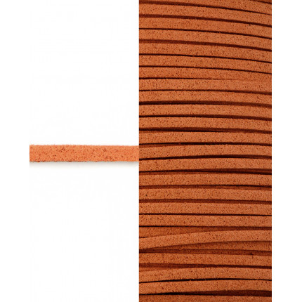Шнур  замшевый ш.0,3 см оранжевый 1 м (арт. ТШН-11-22-5000.024)