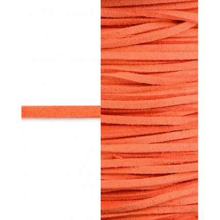 Шнур  замшевый ш.0,3 см оранжевый 1 м (арт. ТШН-11-35-5000.034)