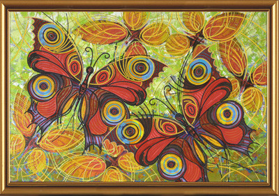 Набор для вышивания №02 Набор для вышивания "Нова Слобода" ДК №02 1009 "Бабочки" 45x30 см