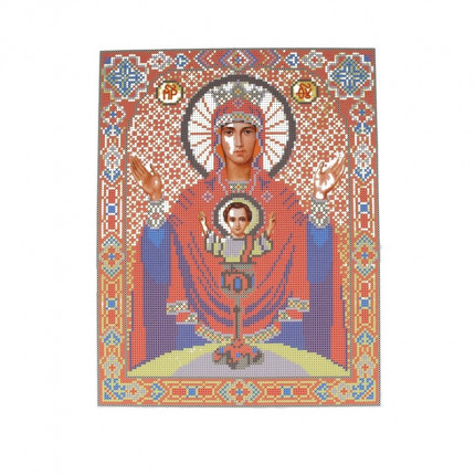 Схема для вышивания №1 Канва/ткань с рисунком "Нова Слобода" №1 для вышивания бисером формат А3 БИС 1213 "Богородица Неупиваемая Чаша"
