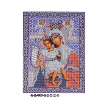 Схема для вышивания №1 Канва/ткань с рисунком "Нова Слобода" №1 для вышивания бисером формат А4 БИС 9011 "Богородица Достойно Есть"