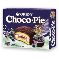 ORION О0000013002 Печенье ORION "Choco Pie Black Currant" темный шоколад с черной смородиной, 360 г (12 штук х 30 г), О0000013002 