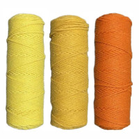 Osttex 1 Набор шнуров хлопковых 4 мм (желтый+горчичный+оранжевый) 