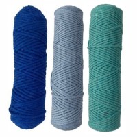 Osttex Набор шнуров хлопковых 3мм (синий+голубой+мятный) Набор шнуров хлопковых 3мм (синий+голубой+мятный) 