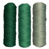 Osttex  Набор шнуров полиэфирных 4мм (зеленый+темно-зеленый+серо-зеленый) 