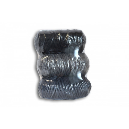 Набор шнуров хлопковых 3 мм (чёрный+тёмно серый+джинс) (арт. НШХ 3мм чсд)