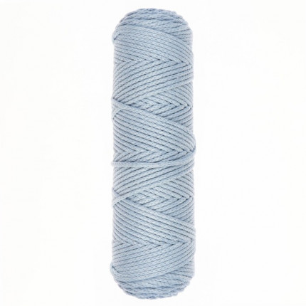 Шнур хлопковый 3 мм без сердечника (голубой) 50м (арт. ШХ 3мм г)