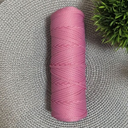 Шнур полиэфирный 4 мм без сердечника (розовый) 50м (90) (арт. Шнур полиэфирный 4 мм без сердечника (розовый) 50м (90))