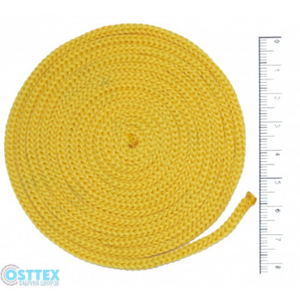 Шнур полиэфирный 3 мм без сердечника Желтый  50м (16) (арт. ШП 3мм ж)