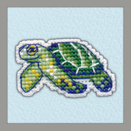 Набор для вышивания 1097 Набор для вышивания «Овен» № 1097 Значок-черепаха