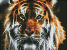 Алмазная мозаика 30х40 EF1130 Неоновый тигр (арт. EF1130)