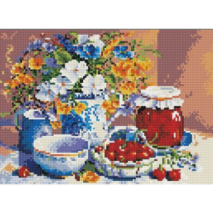 Алмазная мозаика 30х40 QS200292 Цветы и фрукты (арт. QS200292)